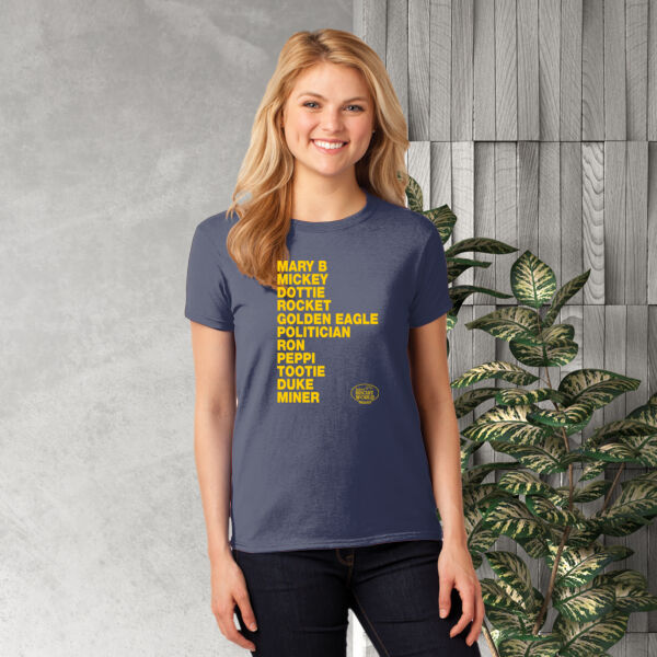 Official Tudor's Biscuit List Tee Navy - Gildan Softstyle® Ladies' T-Shirt Thumbnail