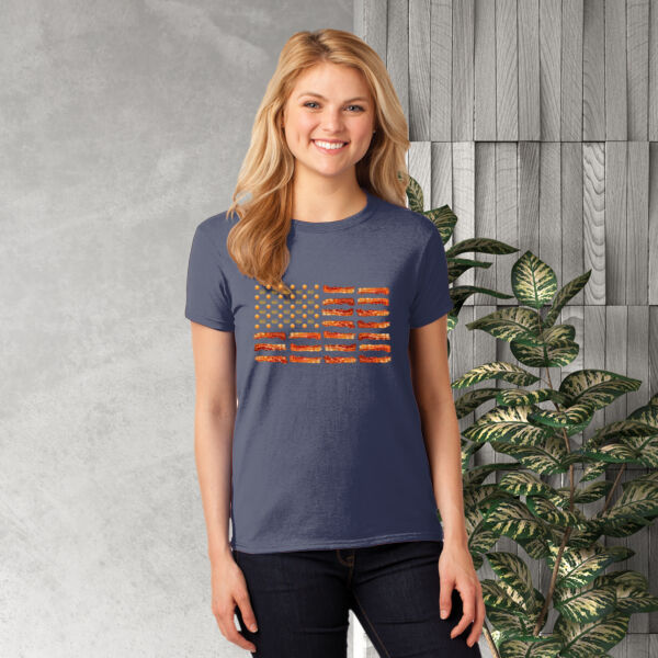 Official Tudor's Bacon Flag - Gildan Softstyle® Ladies' T-Shirt Thumbnail